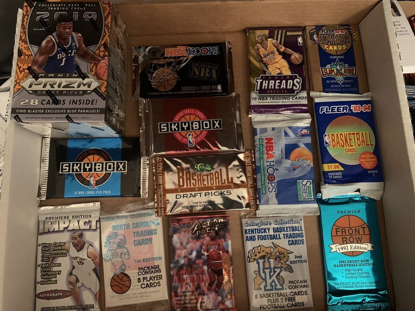 100 Basketball Card Lot in Unopened Packs